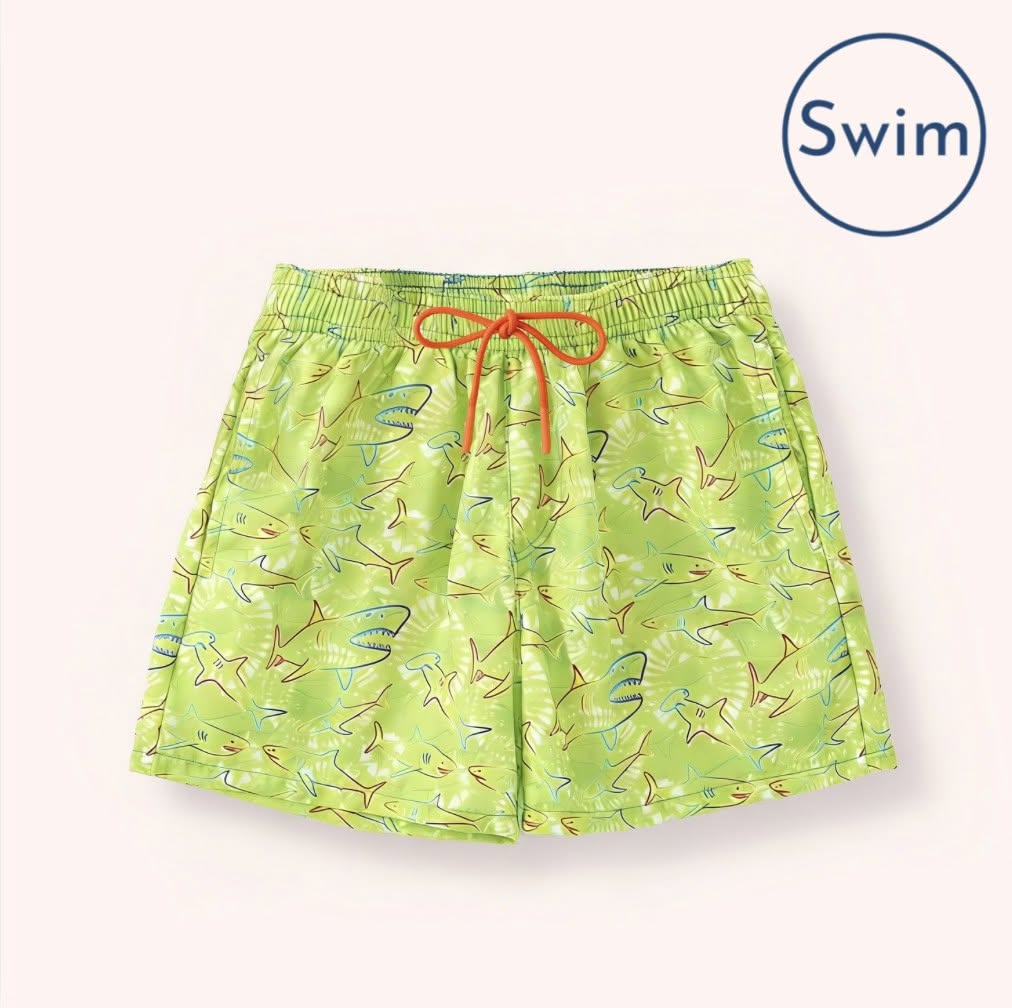 Fin Frenzy Swim Trunks